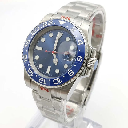 Reloj Automático 40mm NH35 – Cristal de Zafiro, Acero Inoxidable, Estilo Elegante