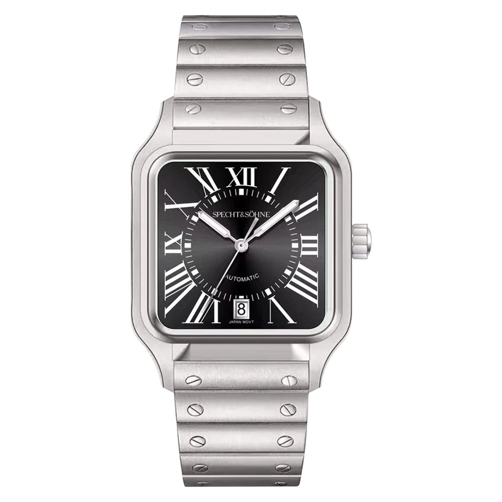 Reloj Automático Mecánico, 37mm, Acero Inoxidable 316L PVD Oro Rosa, Cristal Zafiro, Miyota 8215, Números Romanos, 5ATM ⭐4.7 (165 Opiniones)