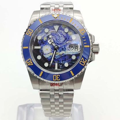 Reloj Automático para Hombre 40mm – NH35 Japonés, Caja de Acero Inoxidable, Cristal Zafiro, Resistente al Agua