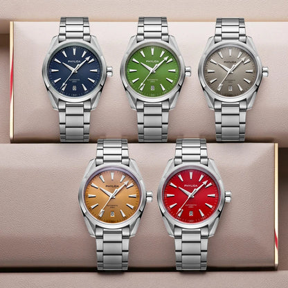 Reloj Automático Deportivo, 40mm, Esfera Verde, Cristal Zafiro, Acero Inoxidable 316L, NH35A, 150M ⭐4.7 (164 Opiniones)