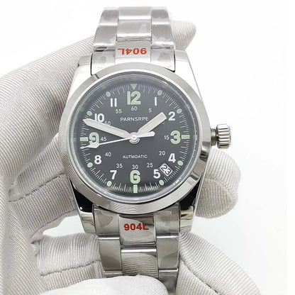 Reloj Automático Clásico 39mm NH35 – Acero Inoxidable, Cristal de Zafiro