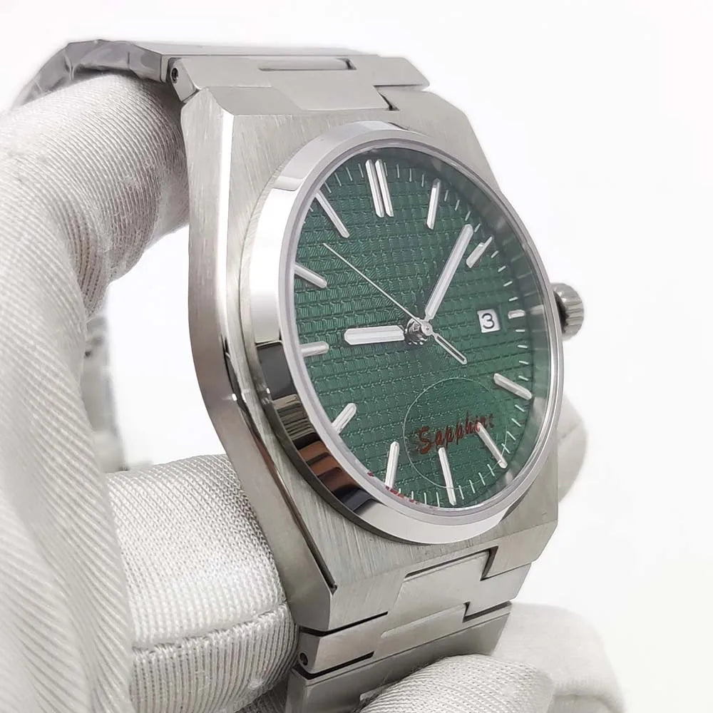 Reloj Automático 40mm NH35 – Cristal de Zafiro, Acero Inoxidable, Estilo Clásico