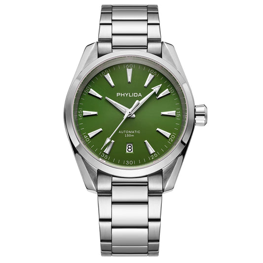 Reloj Automático Deportivo, 40mm, Esfera Verde, Cristal Zafiro, Acero Inoxidable 316L, NH35A, 150M ⭐4.7 (164 Opiniones)