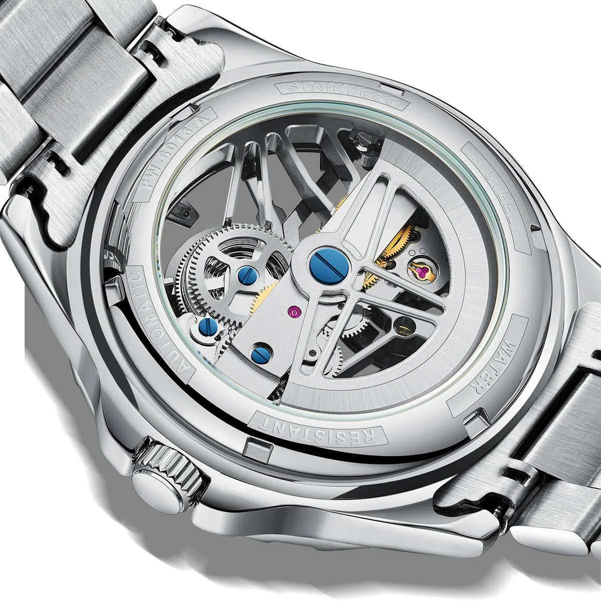 Reloj Automático Hombre 44mm – Esqueleto Mecánico, Tourbillon Decorativo, Acero Inoxidable, Impermeable 3ATM ⭐4.7 (138 Opiniones)