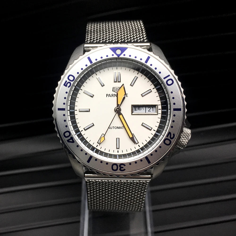 Reloj Automático Parnsrpe Diver 42mm – NH36A Japonés, Cristal de Zafiro, 100M