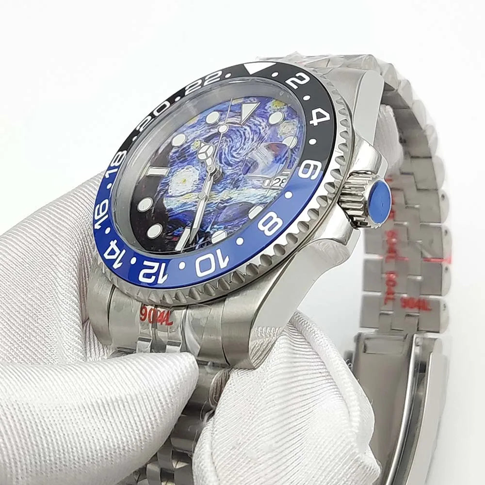 Reloj Automático para Hombre 40mm – NH35 Japonés, Caja de Acero Inoxidable, Cristal Zafiro, Resistente al Agua