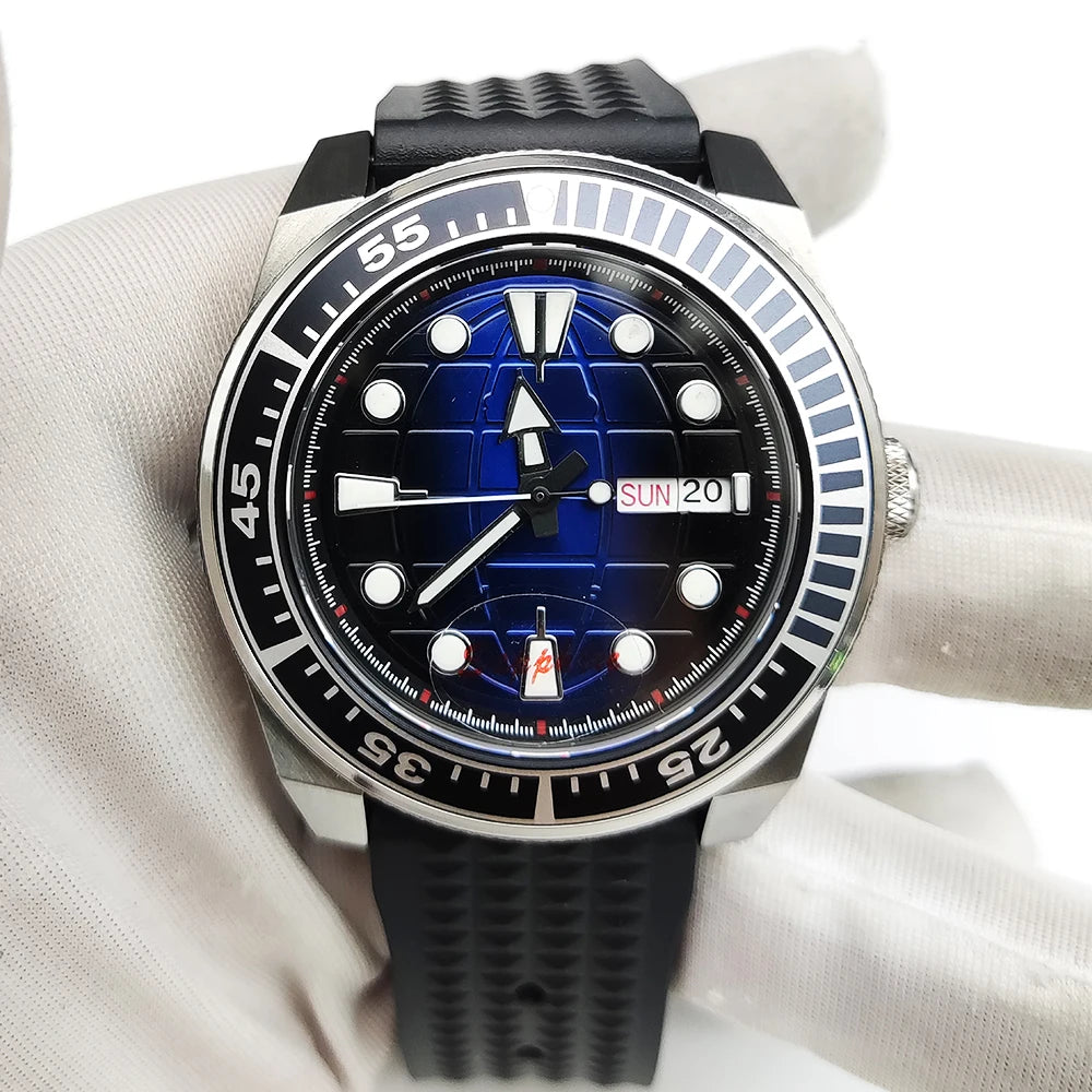 Reloj Automático 42mm NH35 – 15 Colores, Cristal de Zafiro, Caja de Acero, Correa de Caucho