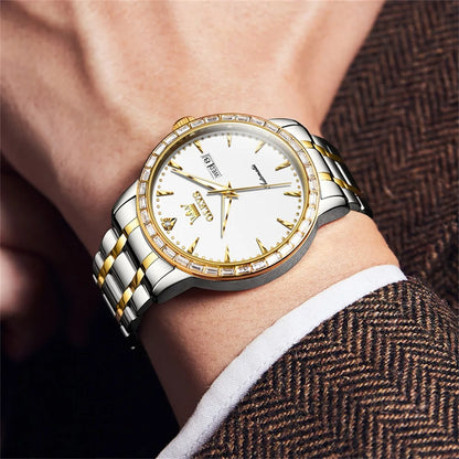 Reloj Automático Hombre 40.5 – Mecánico de Negocios, Acero Inoxidable, Calendario Completo, Visualización de Semana, Impermeable 3ATM ⭐4.7 (137 Opiniones)
