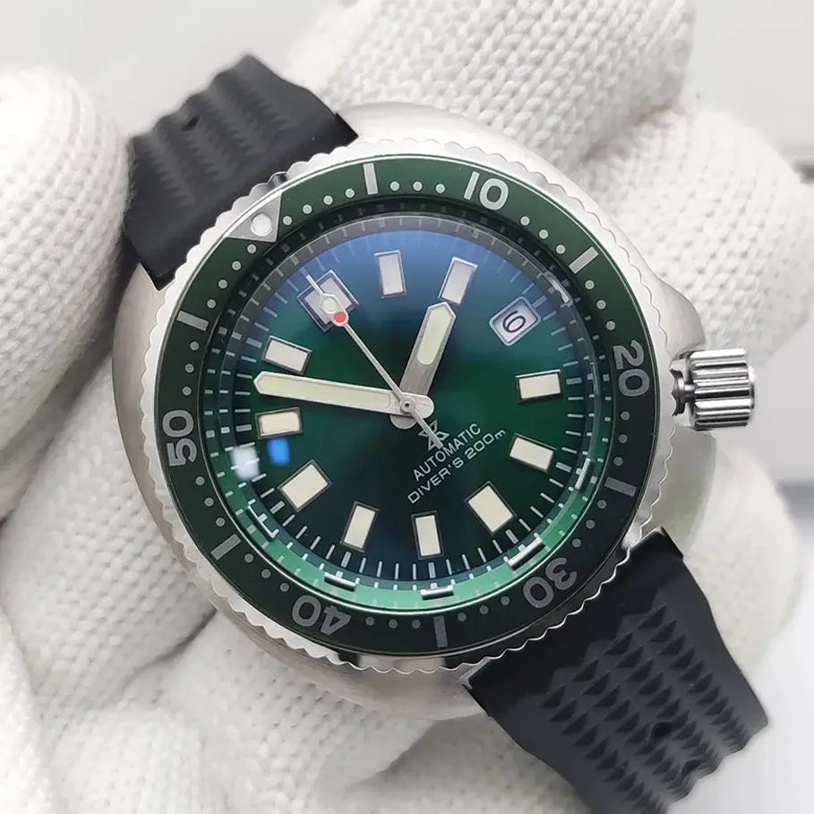 Reloj Automático Parnsrpe Turtle Diver 43mm – NH35A Japonés, Cristal de Zafiro AR, Bisel Cerámico, 100M