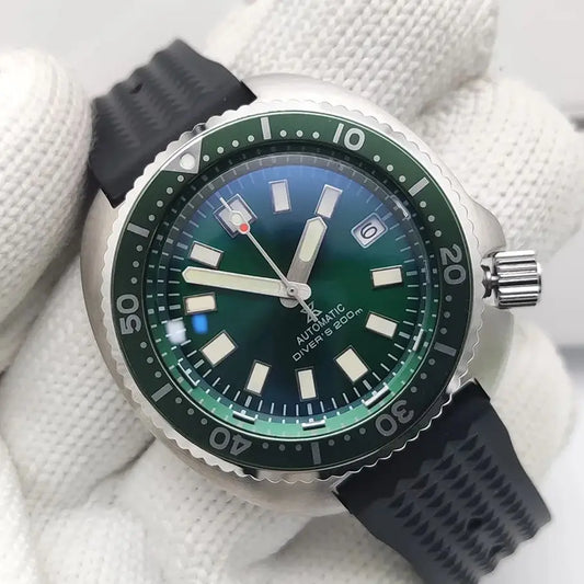 Reloj Automático Parnsrpe Turtle Diver 43mm – NH35A Japonés, Cristal de Zafiro AR, Bisel Cerámico, 100M