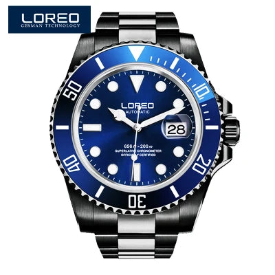 Reloj Automático Hombre – Mecánico de Buceo 200M, Cristal Zafiro, Movimiento Seagull, Acero Inoxidable, Calendario Completo. ⭐4.4 (109 Opiniones)