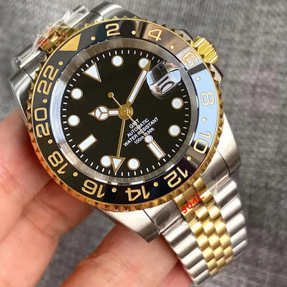 Reloj Automático de Buceo, 40mm, NH34A GMT, Acero Inoxidable 316L, Cristal Zafiro, Bisel Cerámico, 200M ⭐4.8 (183 Opiniones)
