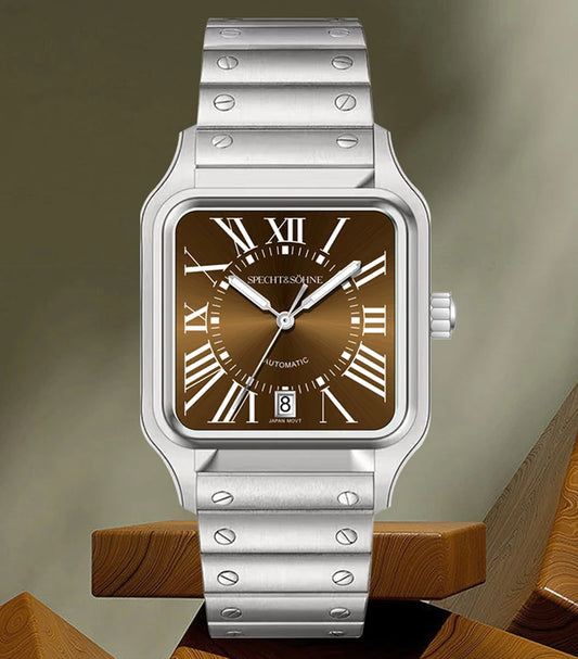 Reloj Automático Mecánico, 37mm, Acero Inoxidable 316L PVD Oro Rosa, Cristal Zafiro, Miyota 8215, Números Romanos, 5ATM ⭐4.7 (165 Opiniones)