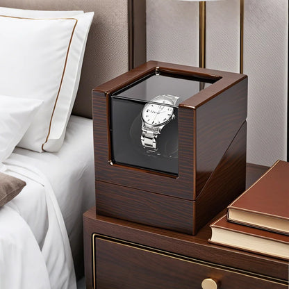 Embers Watch Winder Automático Individual – Caja de Madera con Motor Silencioso Mabuchi y Tapa de Cristal.⭐4.5 (35 Opiniones)