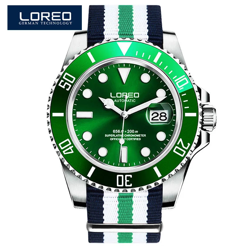 Reloj Automático Hombre – Mecánico de Buceo 200M, Cristal Zafiro, Movimiento Seagull, Acero Inoxidable, Calendario Completo. ⭐4.4 (109 Opiniones)